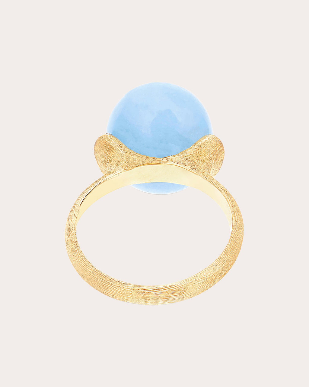 Aquamarine & Diamond 18k Gold Large Azure Ring