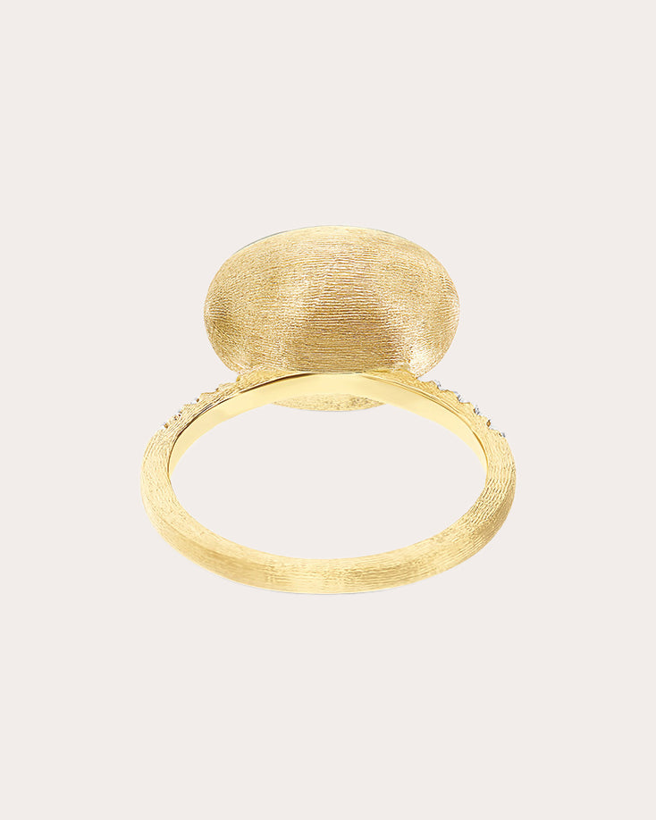 Diamond & Lepidolite 18k Gold Medium Violetta Ring