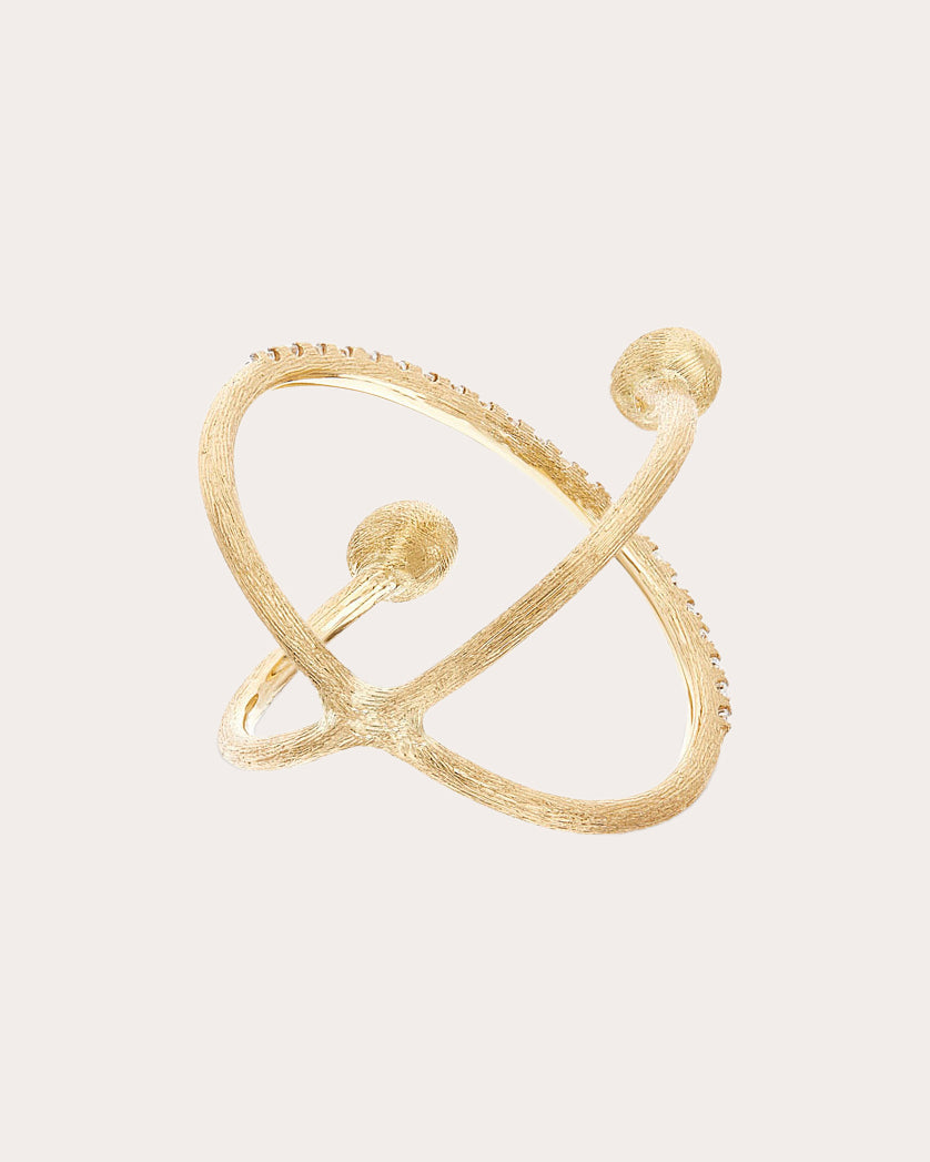 Diamond & 18k Gold Élite Crisscross Ring