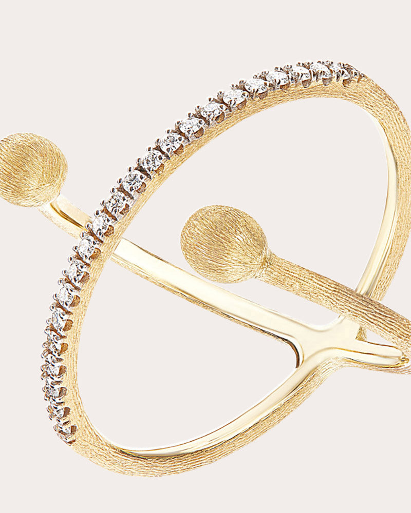 Diamond & 18k Gold Élite Crisscross Ring