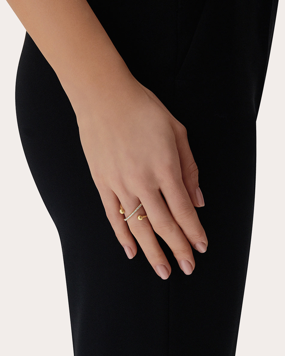 Diamond & 18k Gold Élite Crisscross Ring