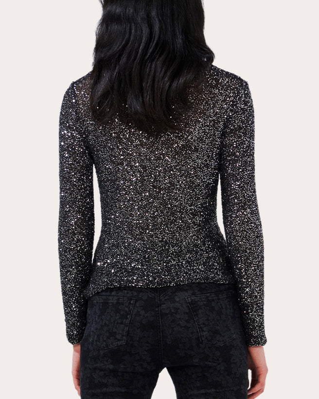 Moonshine Sequin-Embellished Knit Top