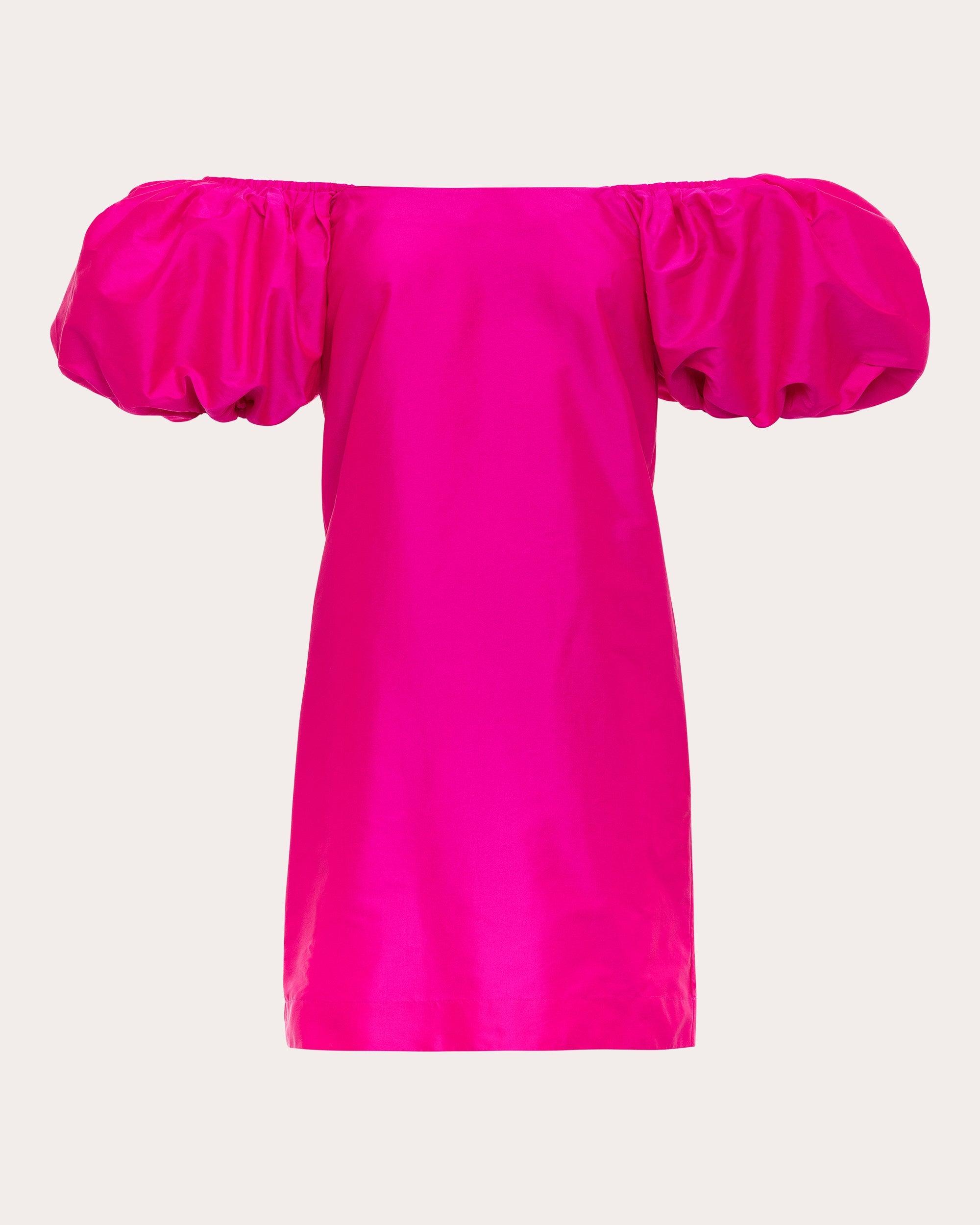 Drea Taffeta Puff-Sleeve Mini Dress