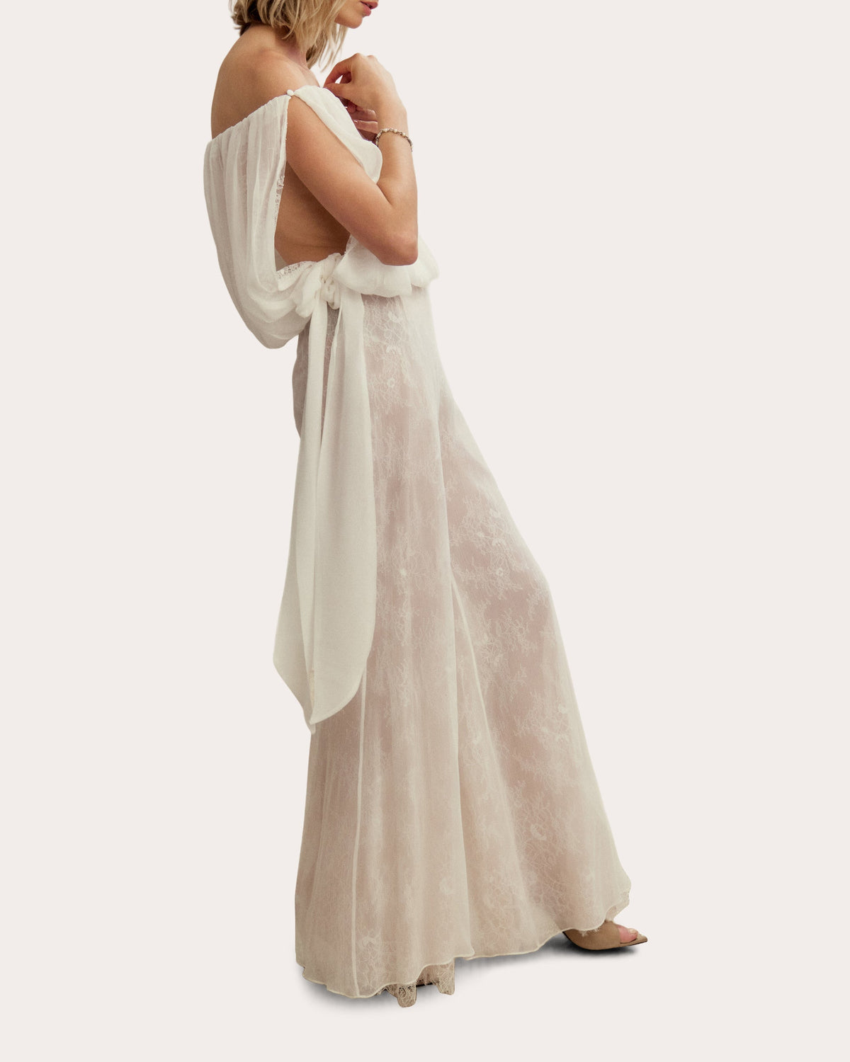 Magnolia Sheer Lace Wide-Leg Pants