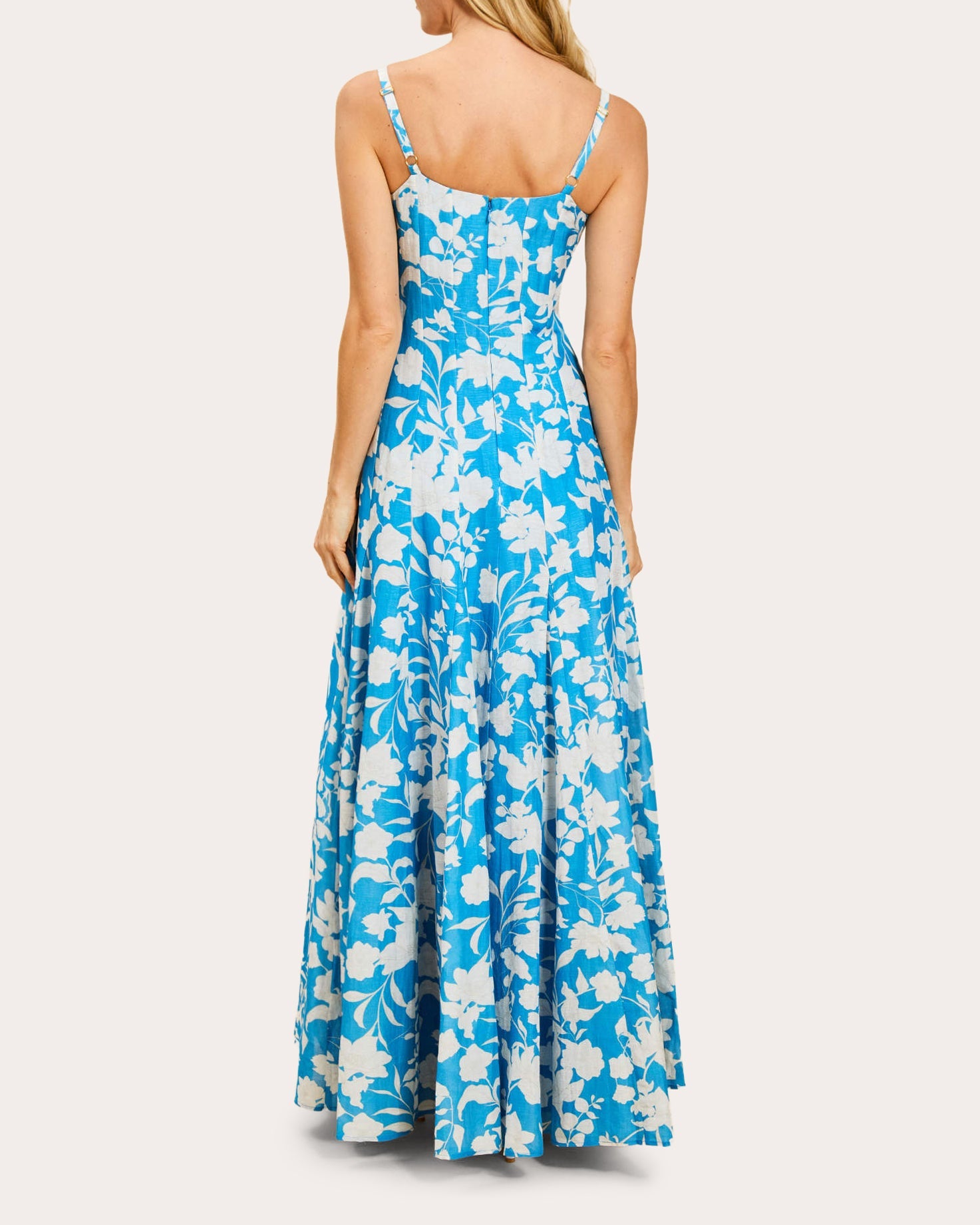 Alemais Floral Organza Pleated Gown