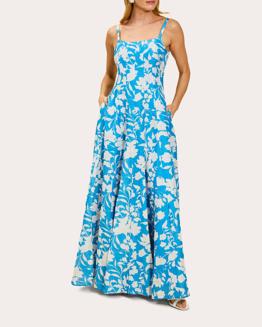 Alemais Floral Organza Pleated Gown