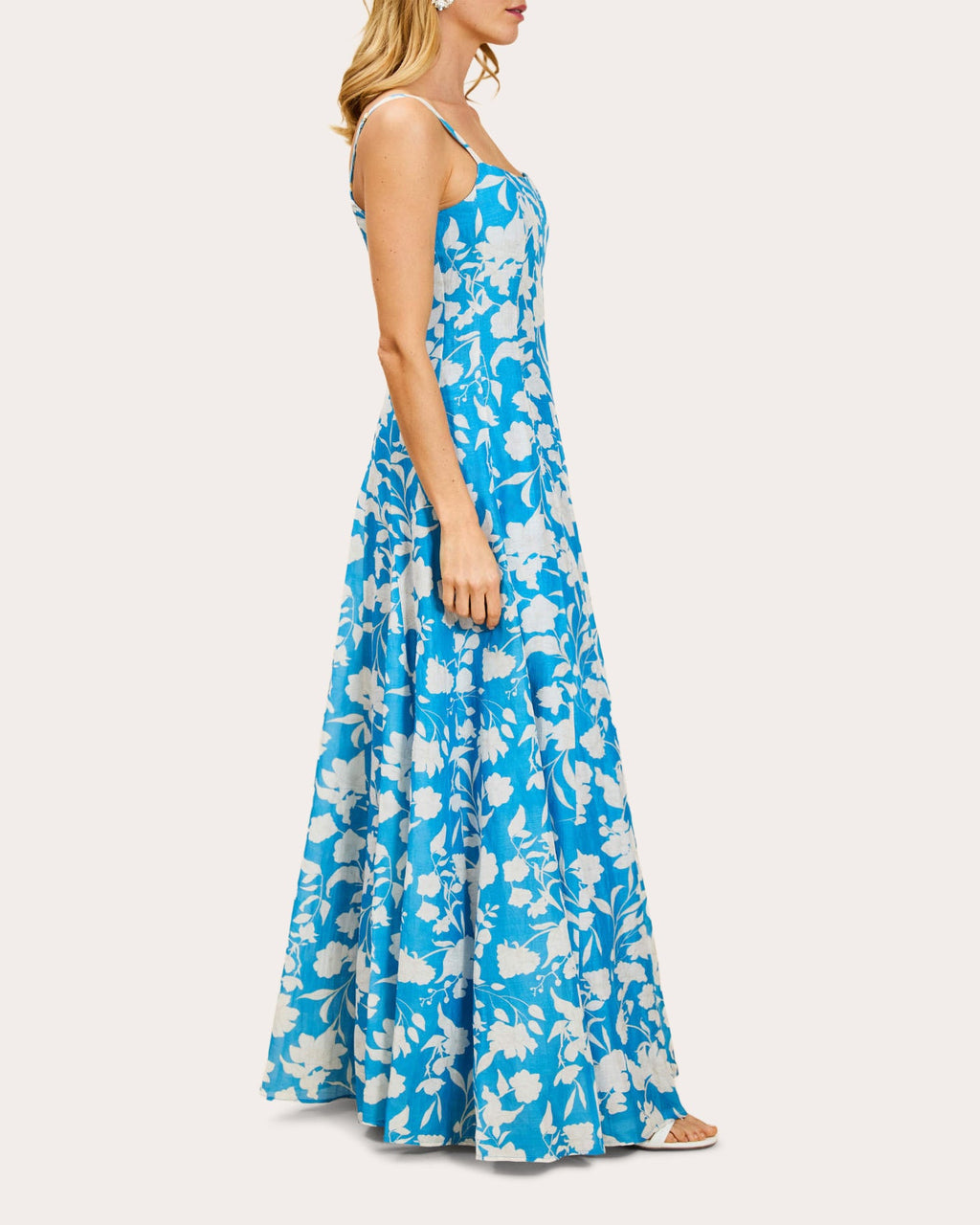 Alemais Floral Organza Pleated Gown
