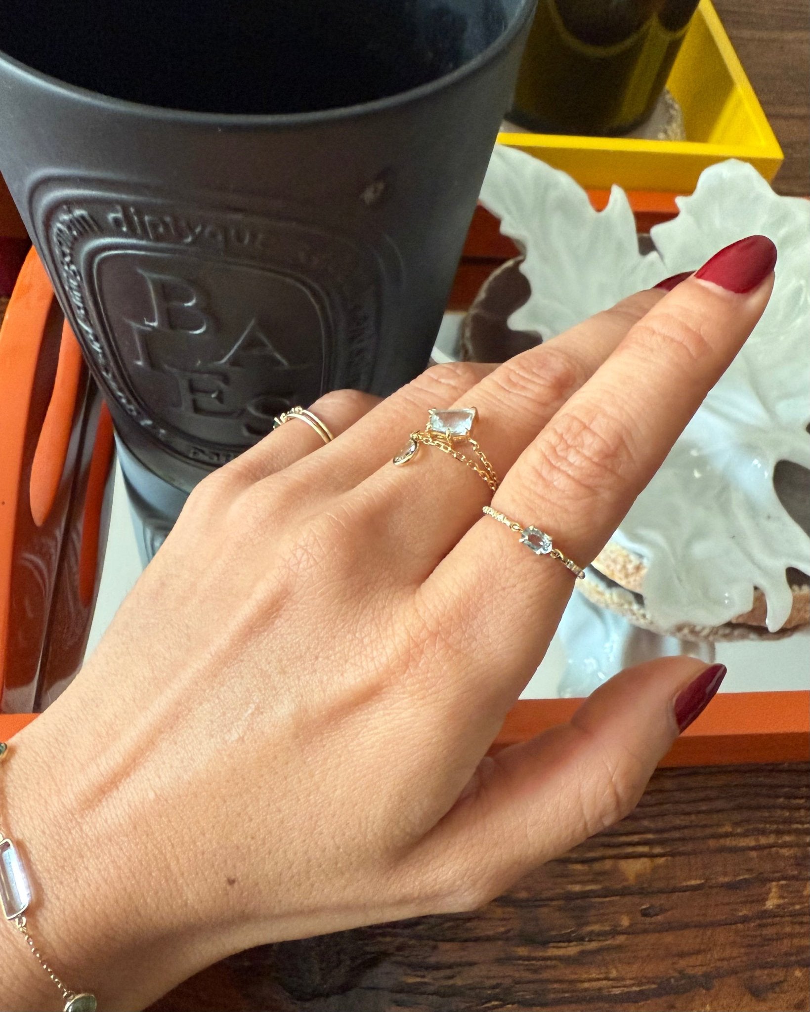 Alexandrite & Diamond Petite Circle Ring