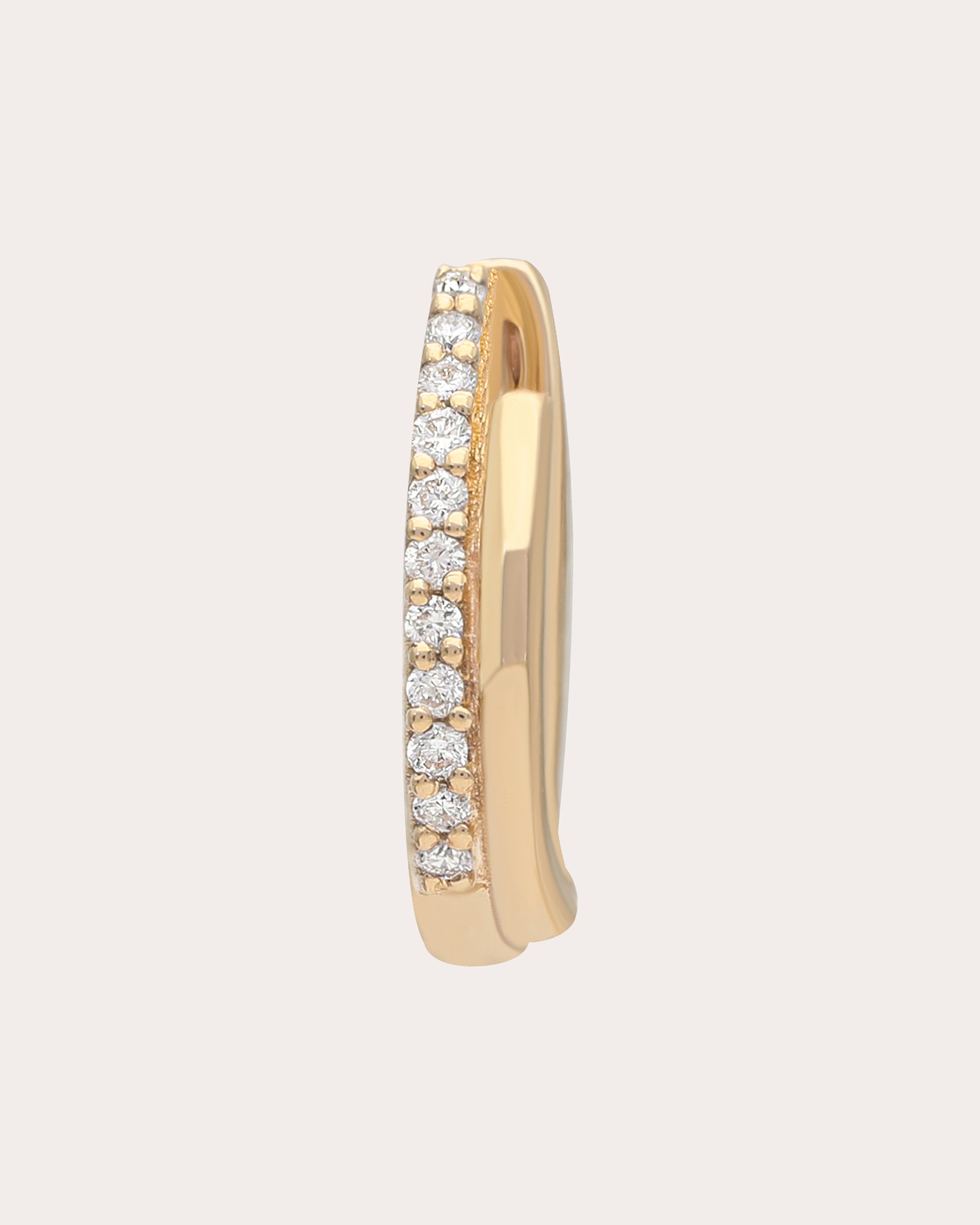 Diamond & 14k Gold Aliya Ethereal Huggie Earrings