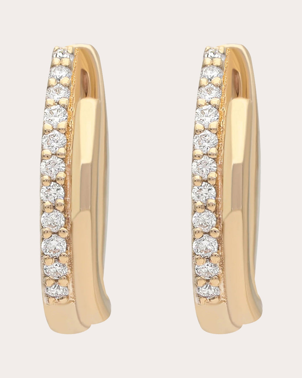 Diamond & 14k Gold Aliya Ethereal Huggie Earrings