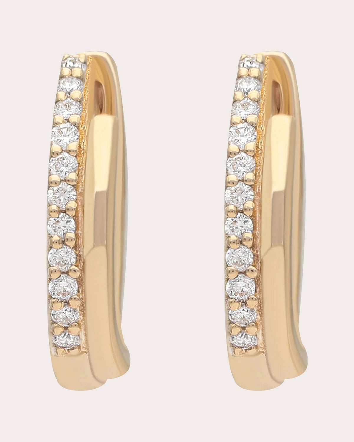 Diamond & 14k Gold Aliya Ethereal Huggie Earrings