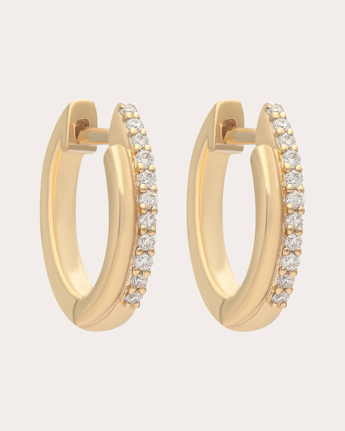 Diamond & 14k Gold Aliya Ethereal Huggie Earrings