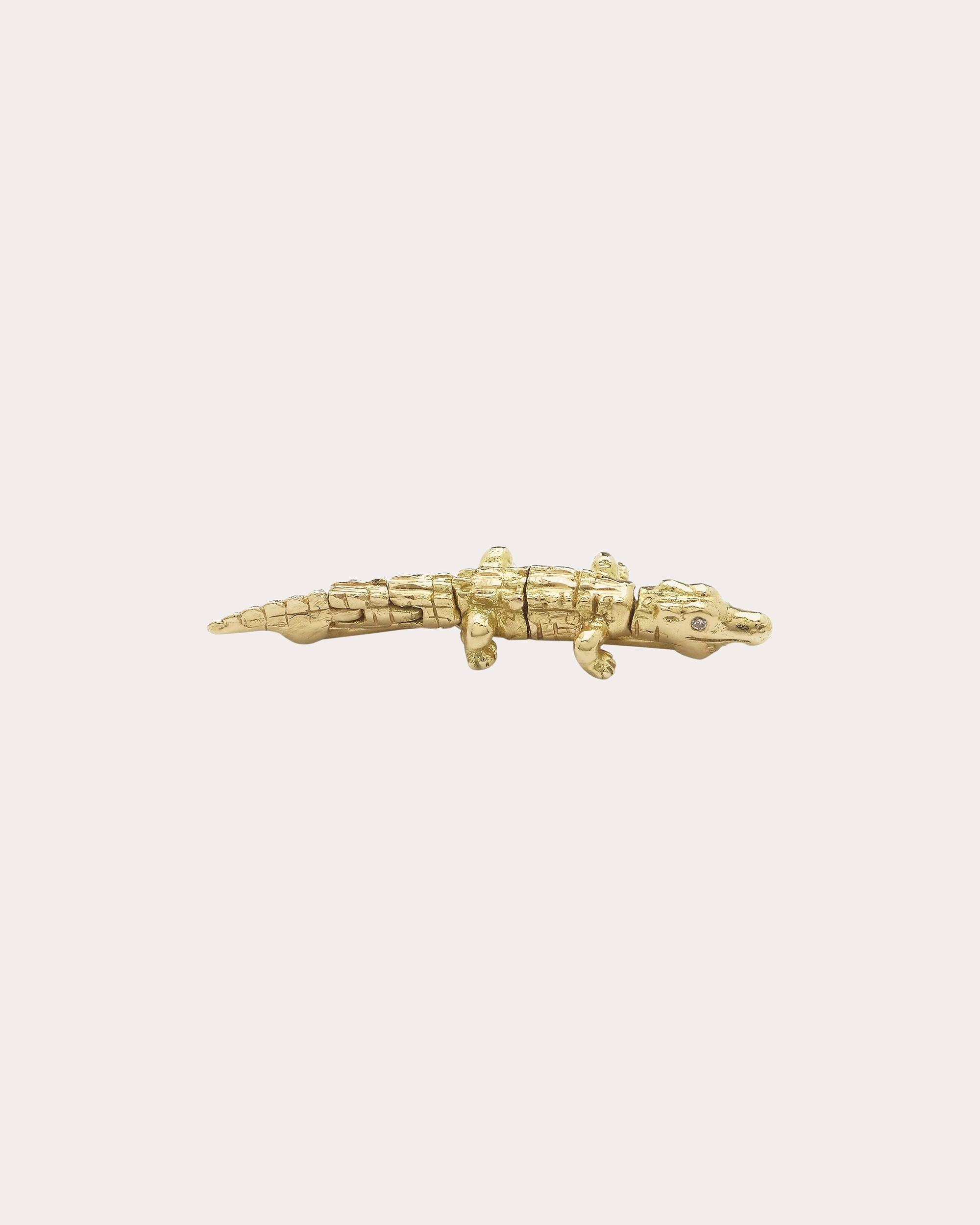 Diamond & 18k Gold Alligator Convertible Drop Earring