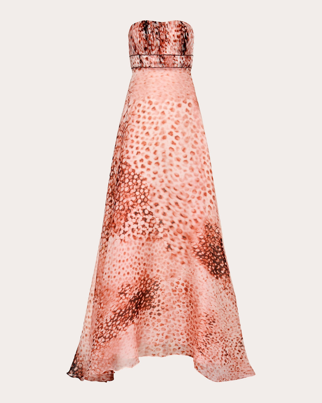 Amapola Printed Silk Empire-Waist Gown
