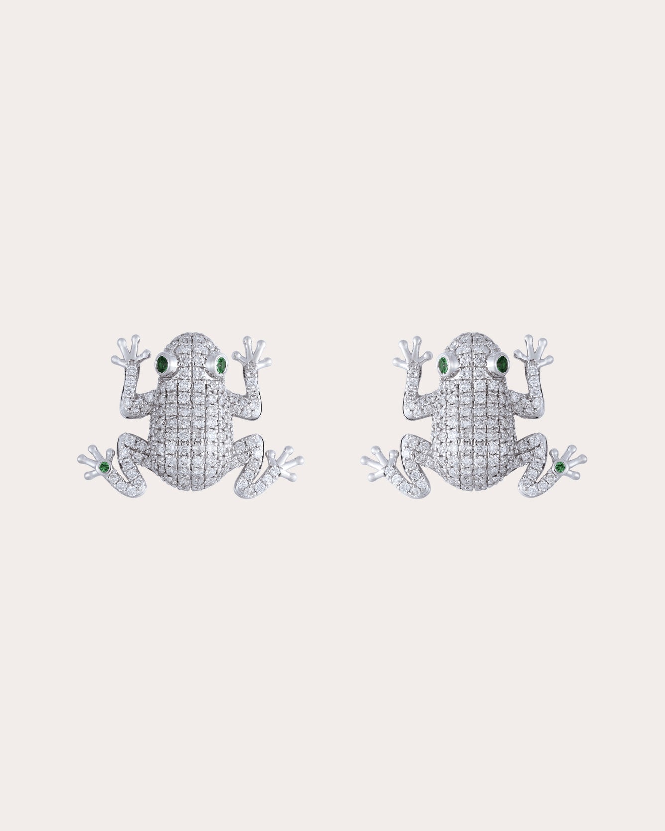 Diamond Amazonica Frog Stud Earrings