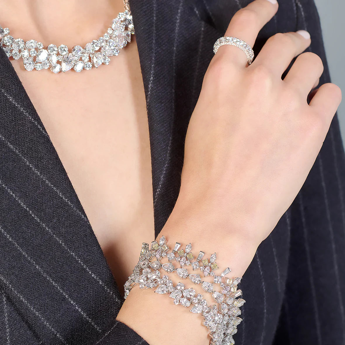 Diamond Nova Pear-Cut Bracelet
