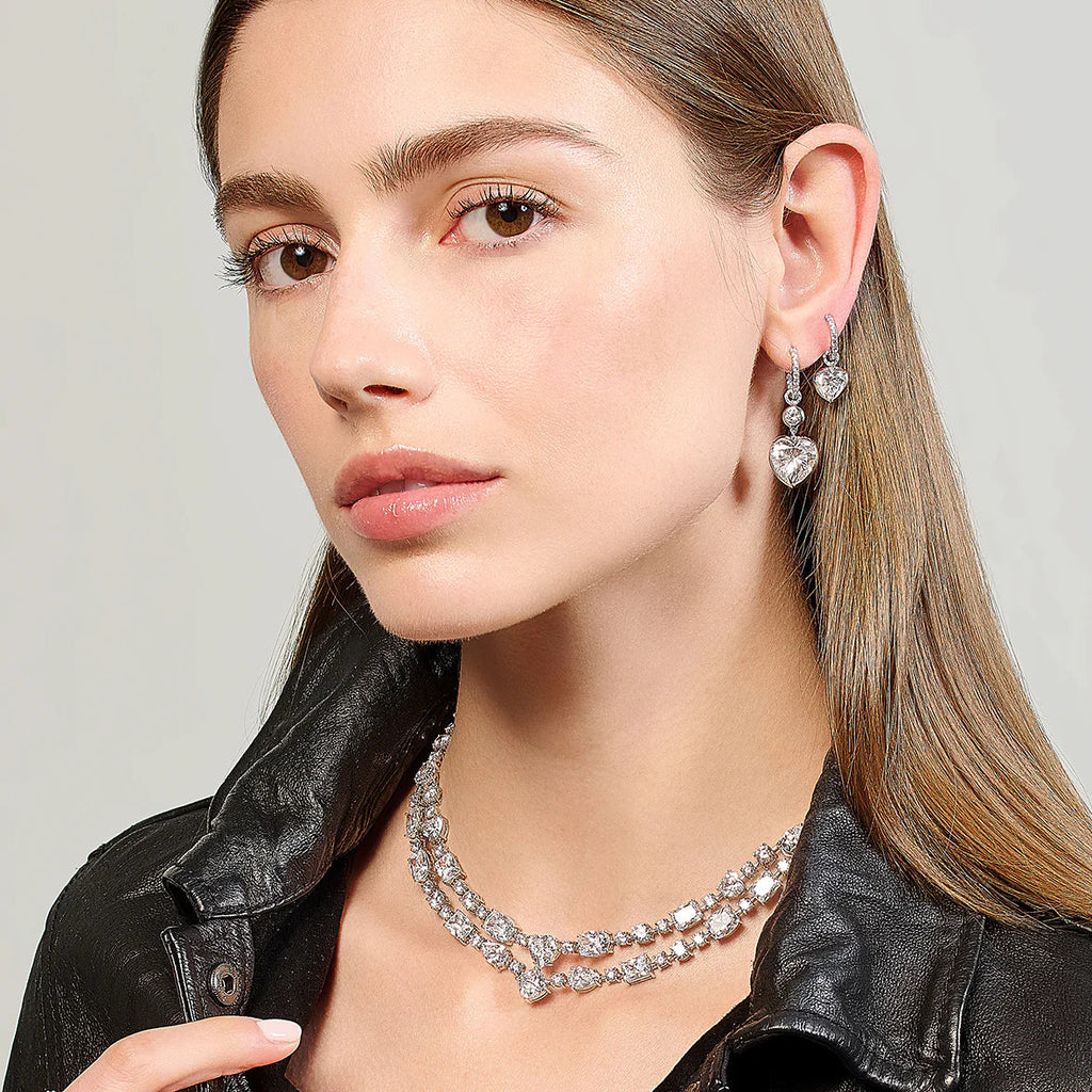 Love Heart 18K Gold and Rhodium Vermeil Lab-Grown Diamond Necklace