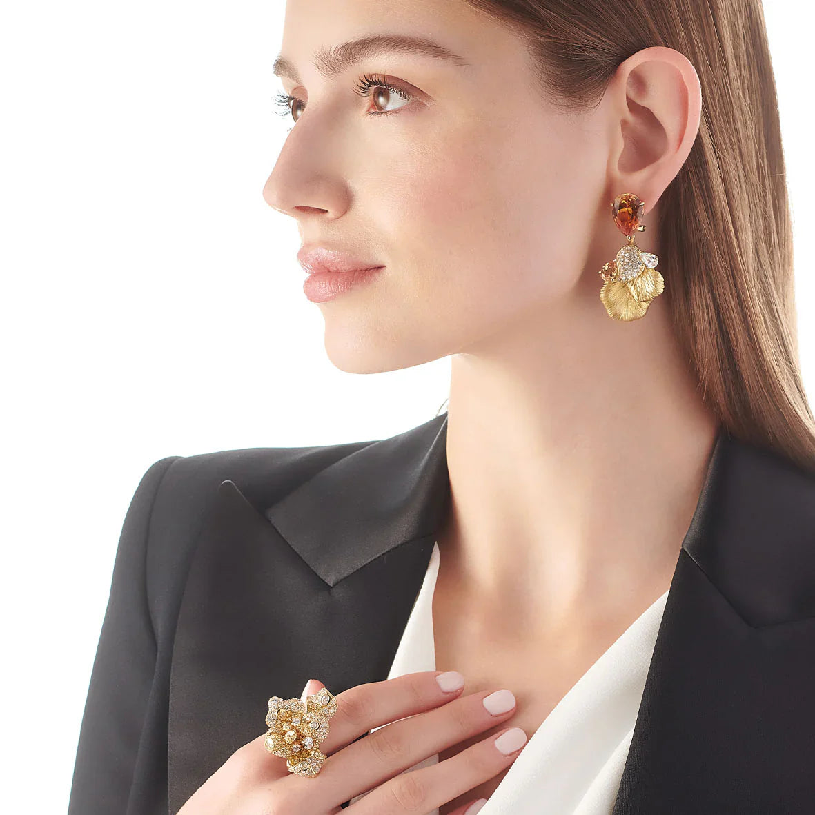 Oceanis 18K Gold Vermeil and Aluminum Lab-Grown Multi-Stone Earrings