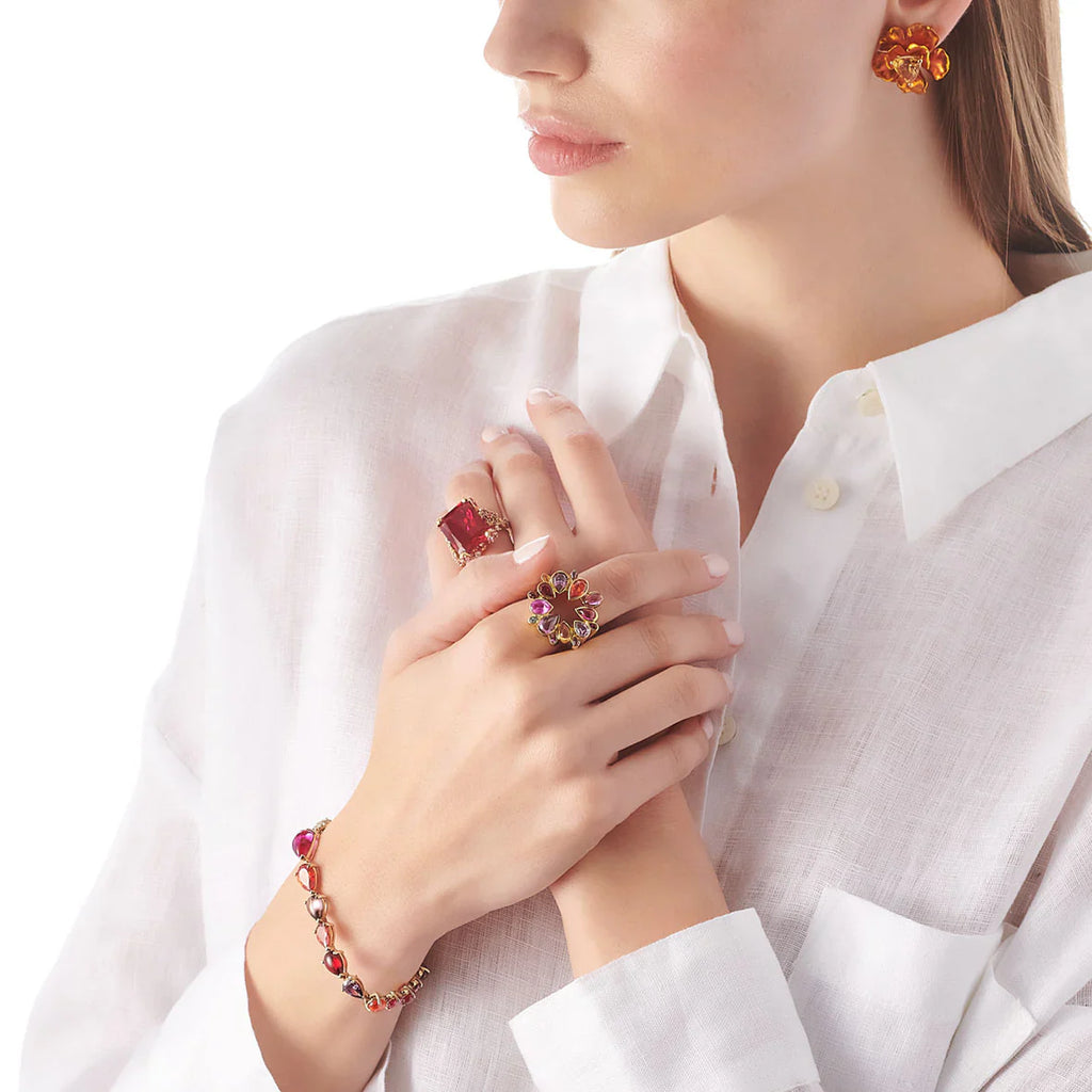 Diamond & Ruby Cinderella Ring