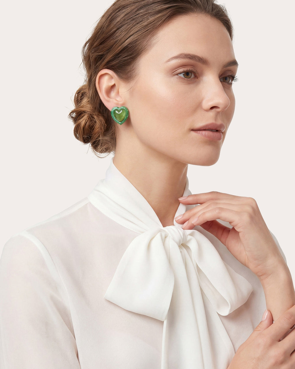 Fruit Gem™ Apple Heart Stud Earrings