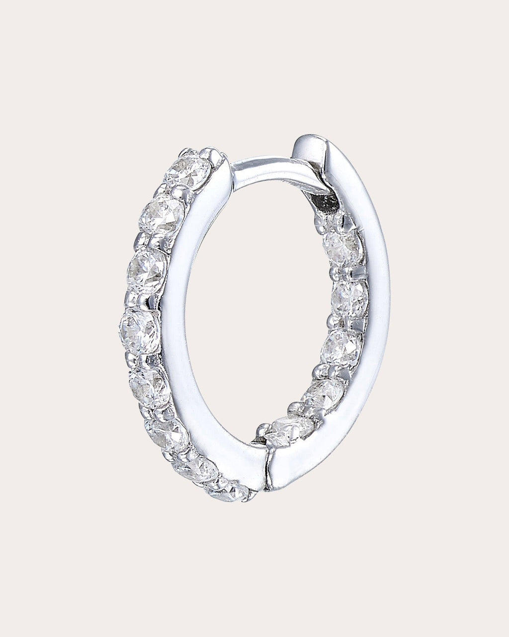 Diamond Asscher Hoop Earrings