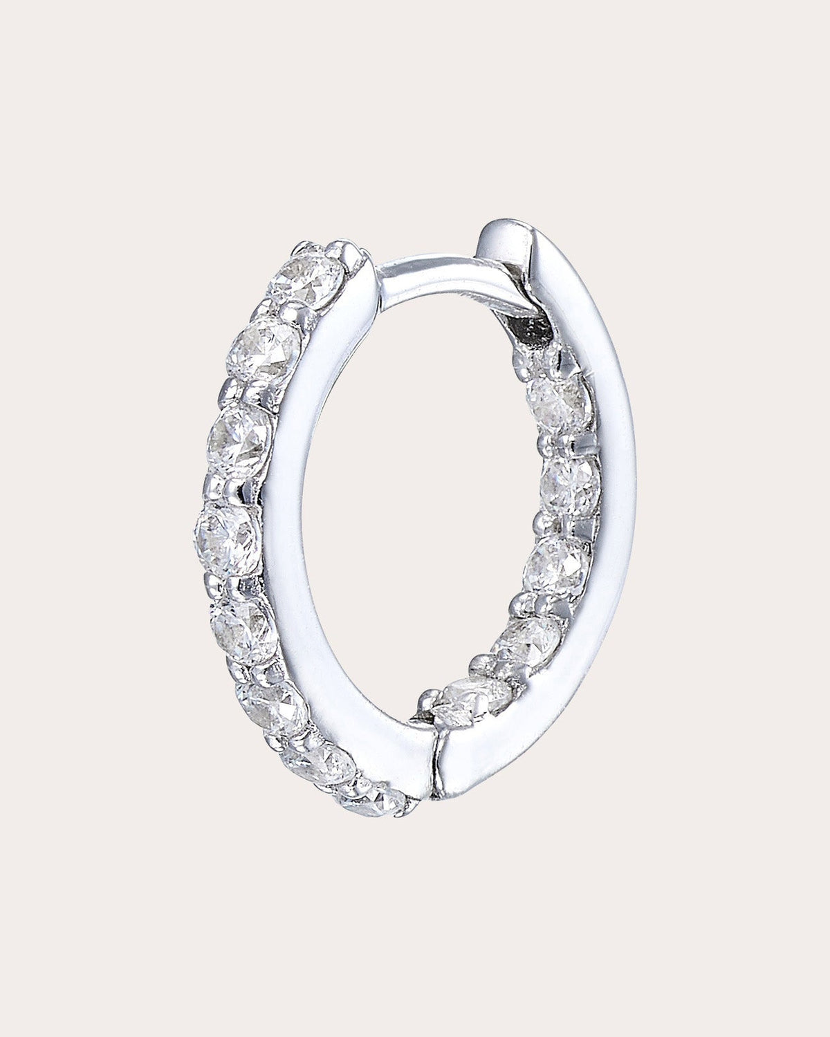 Diamond Asscher Hoop Earrings