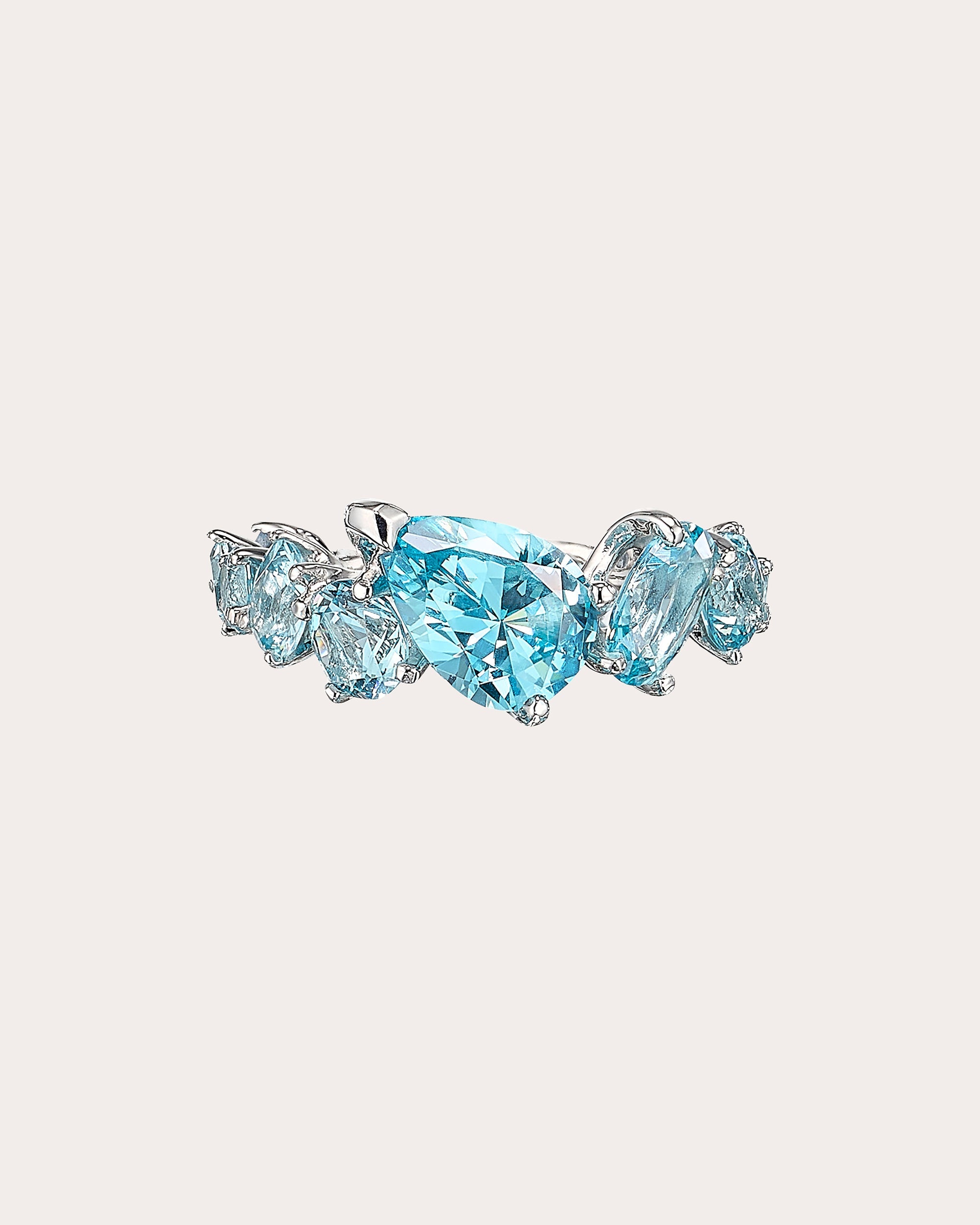 Baby Blue Nova Starburst Ring