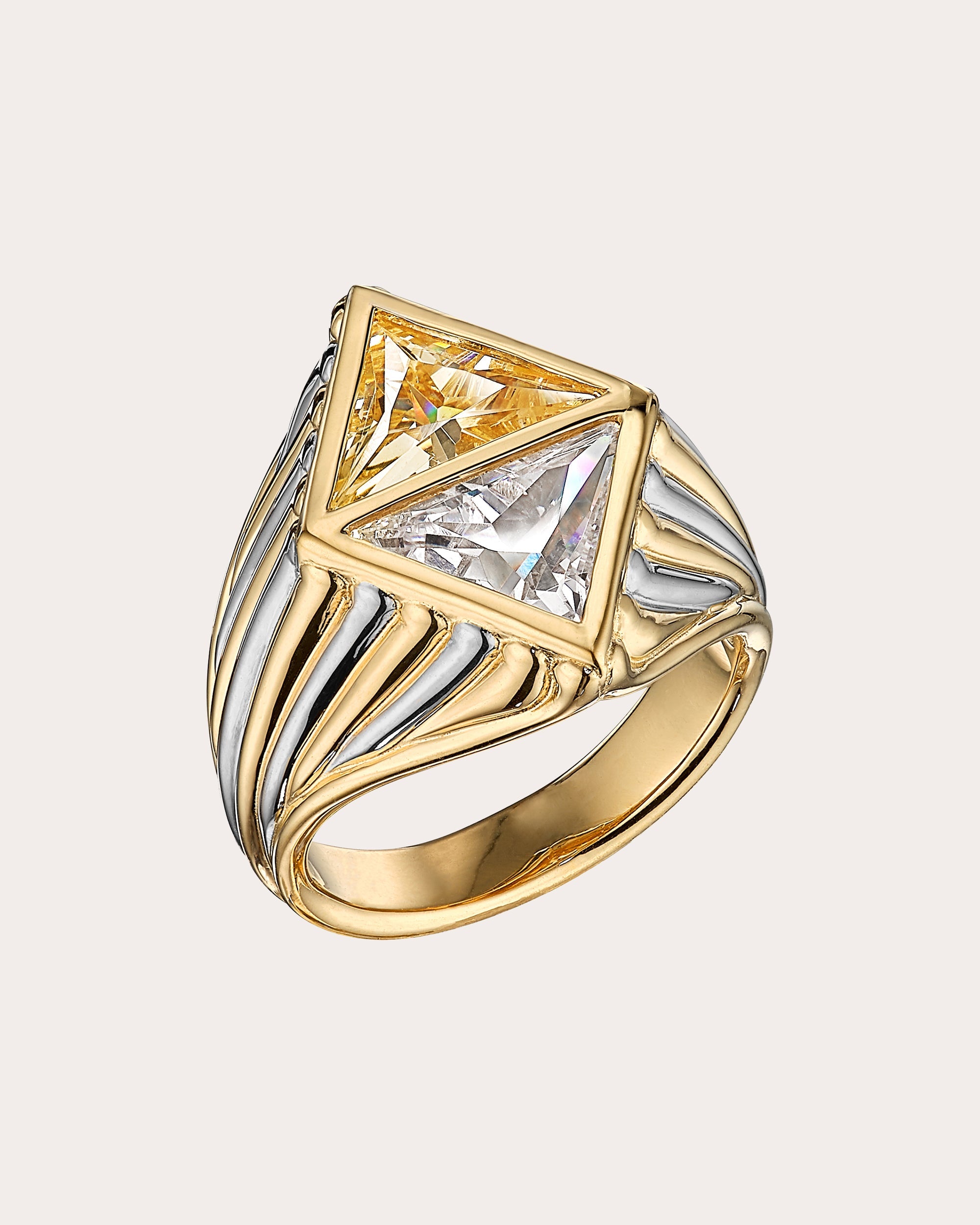 Canary Diamond Signet Ring