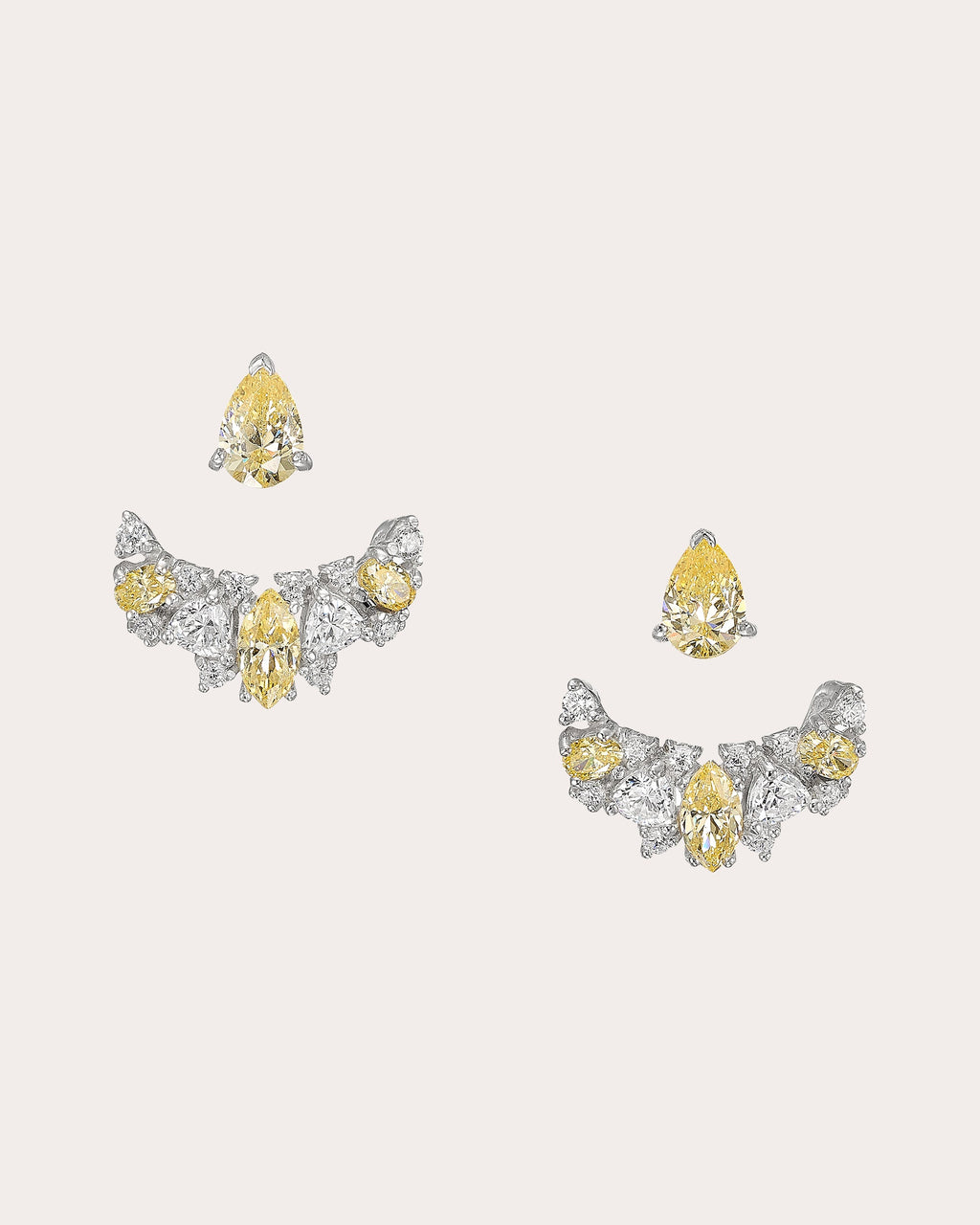 Canary Diamond Twinkle Ear Jackets