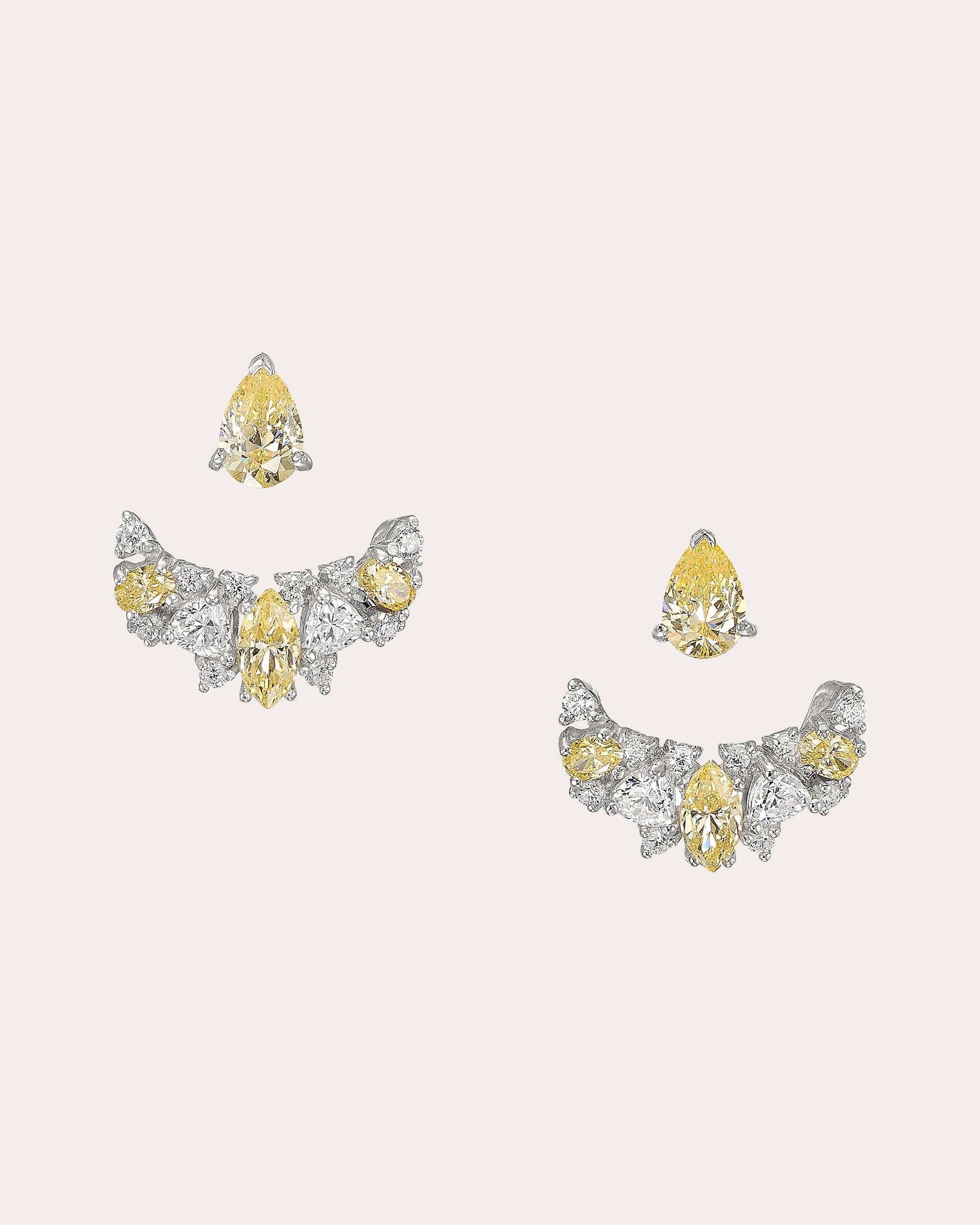Canary Diamond Twinkle Ear Jackets