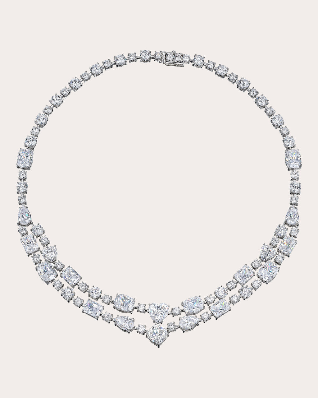 Love Heart 18K Gold and Rhodium Vermeil Lab-Grown Diamond Necklace