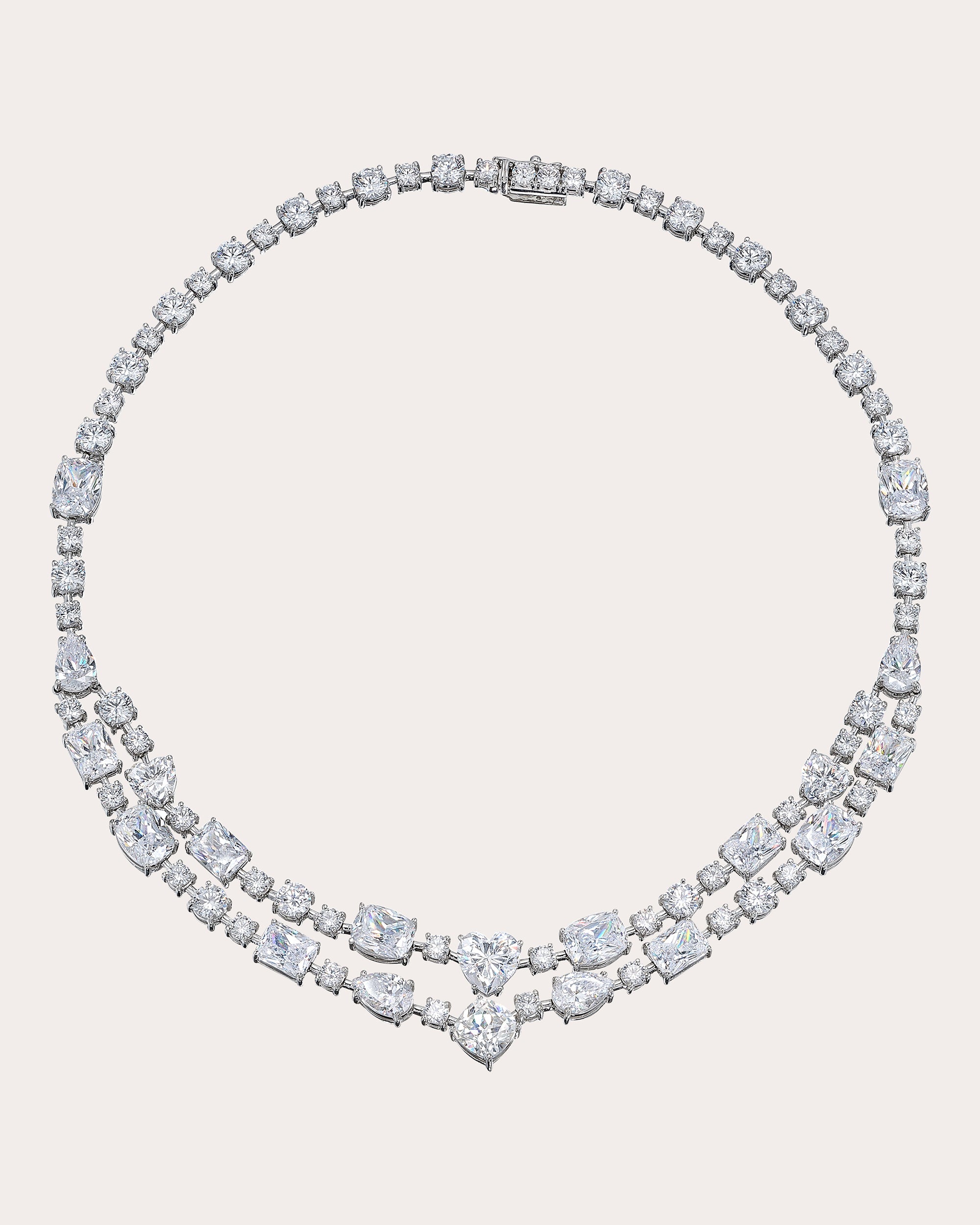Love Heart 18K Gold and Rhodium Vermeil Lab-Grown Diamond Necklace