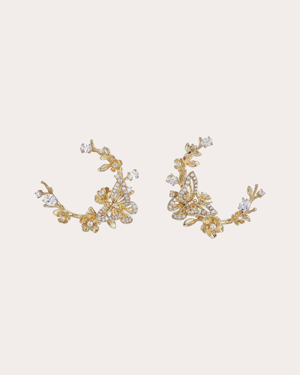 Diamond Orchard Garland Hoop Earrings