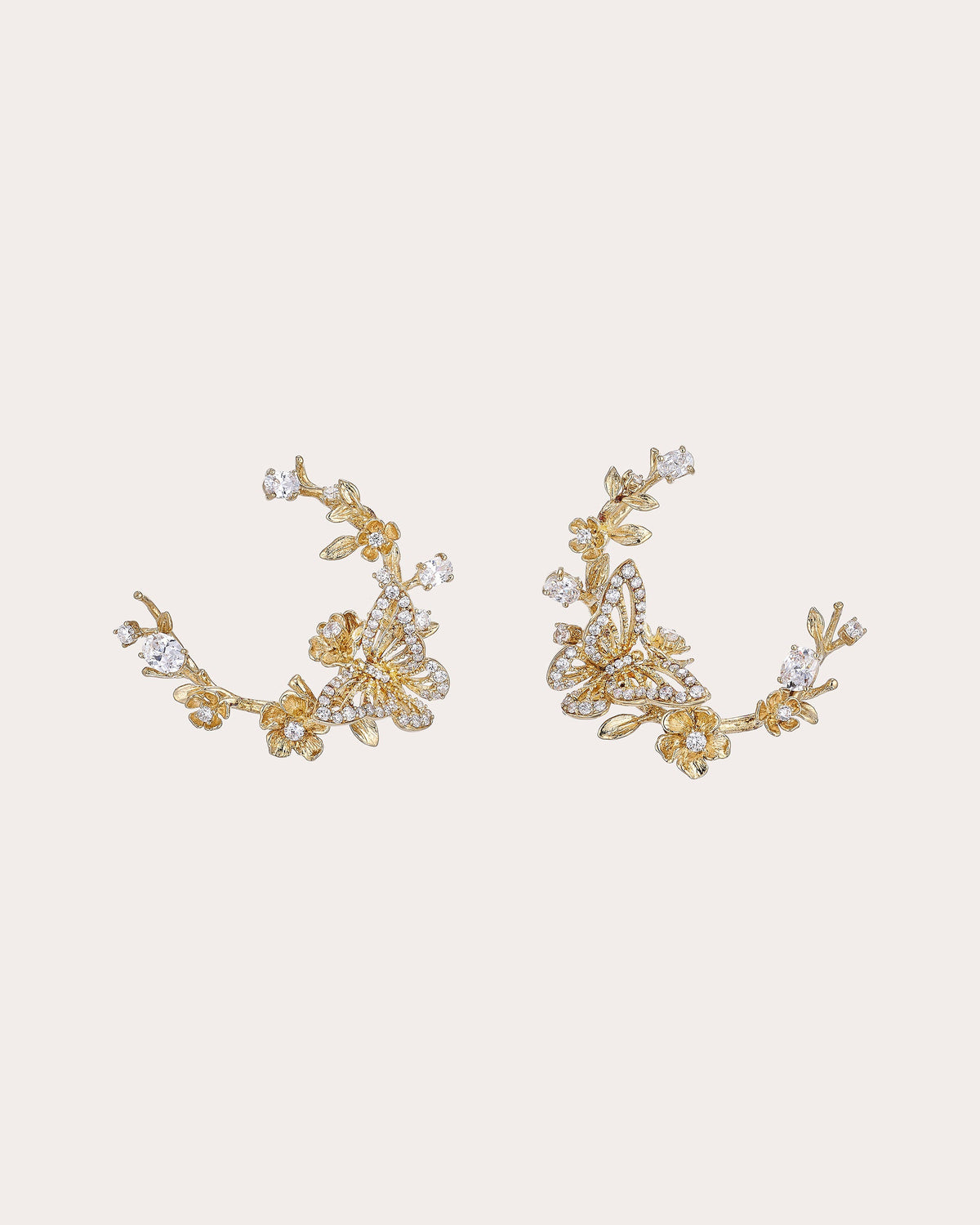Diamond Orchard Garland Hoop Earrings