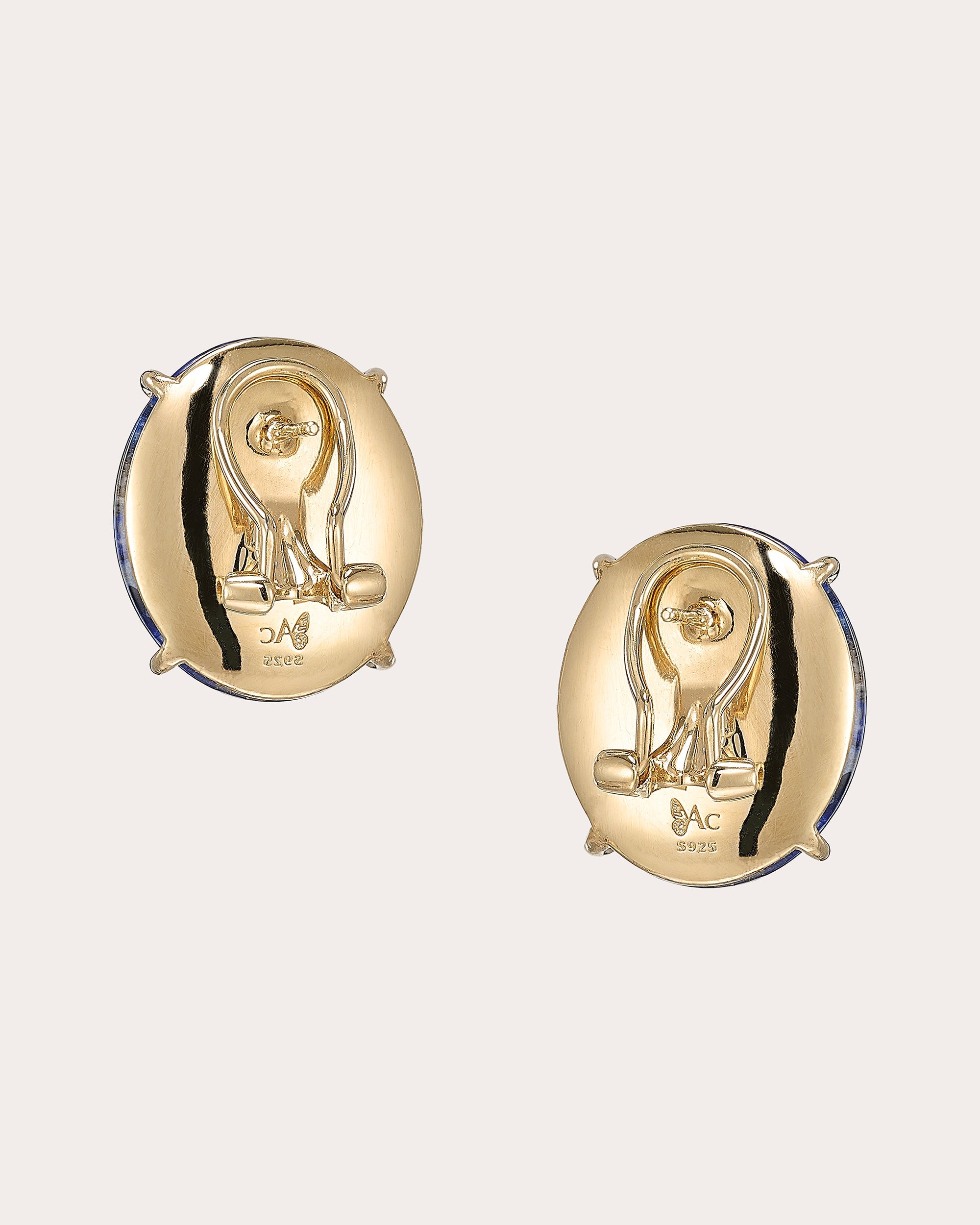Emerald & Regenerative™ Lapis Pebble Stud Earrings