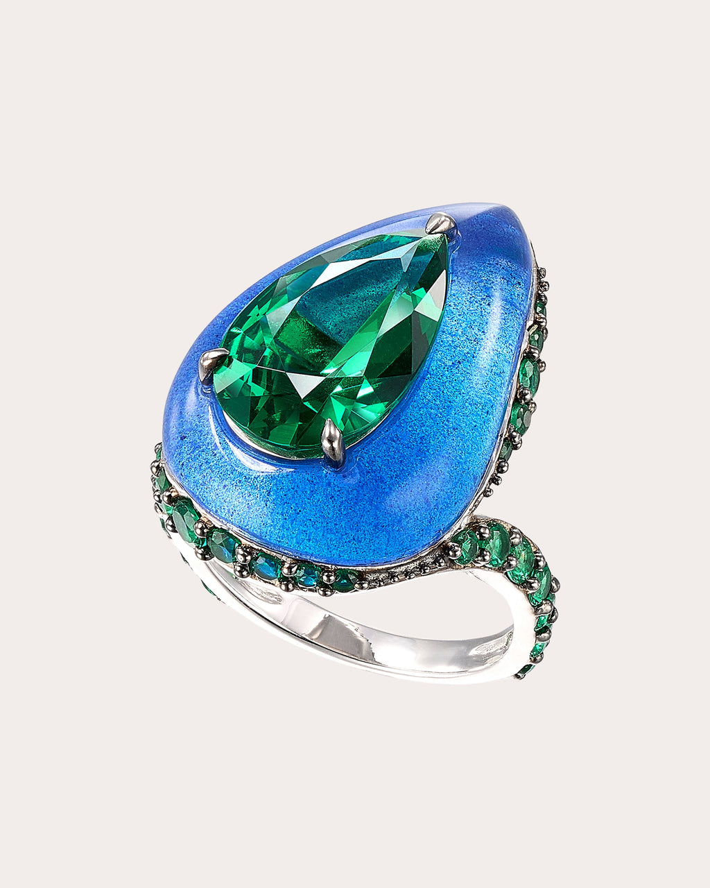 Emerald & Spirulina Fruit Gem™ Elixir Ring
