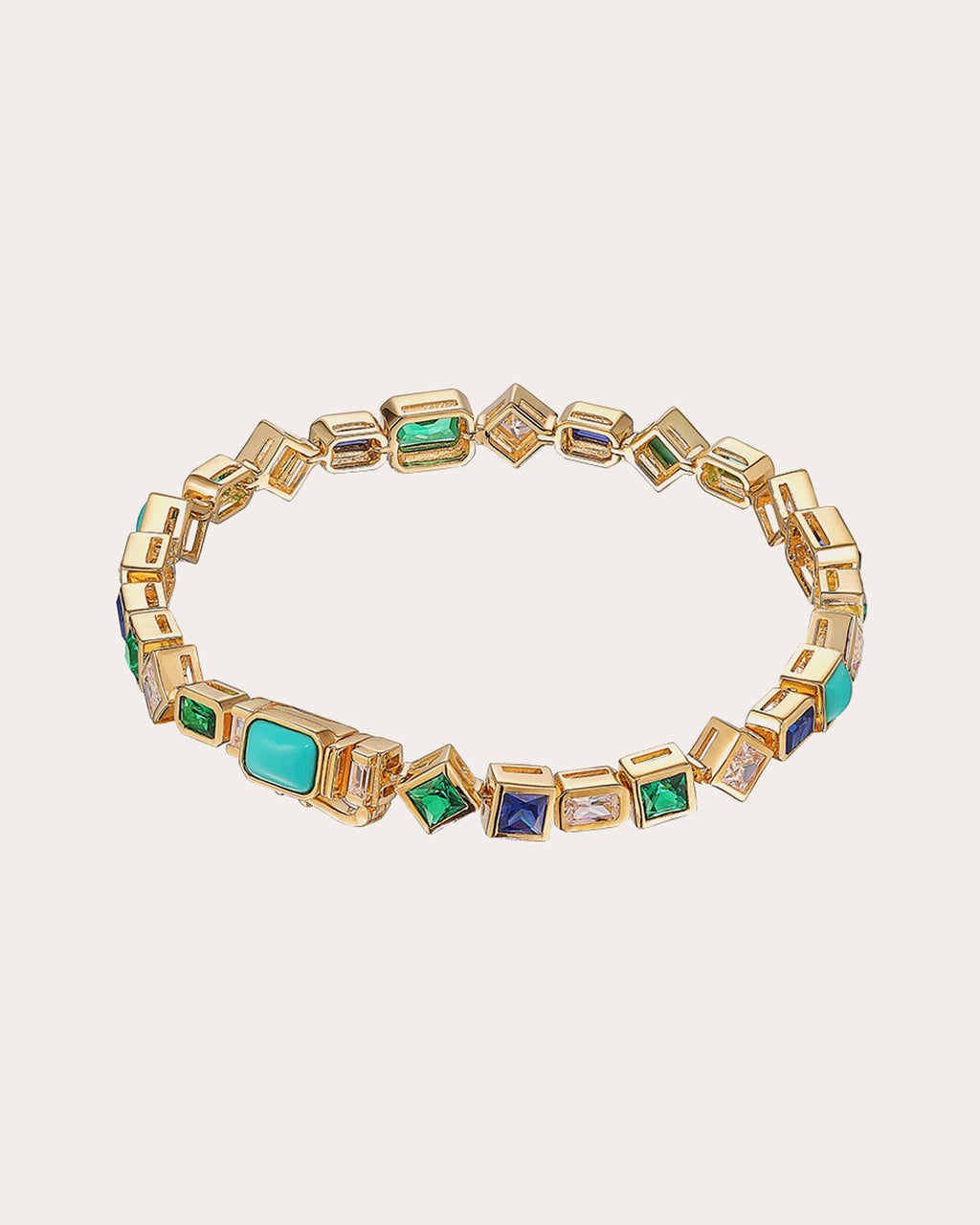 Emerald Turquoise Deco Bracelet