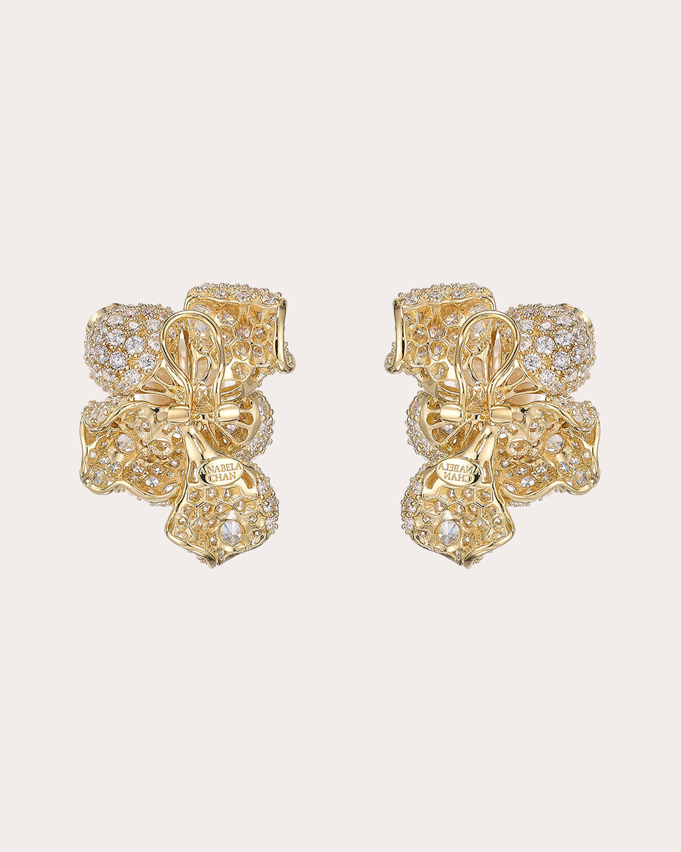Diamond & Cultured Pearl Blossom Stud Earrings