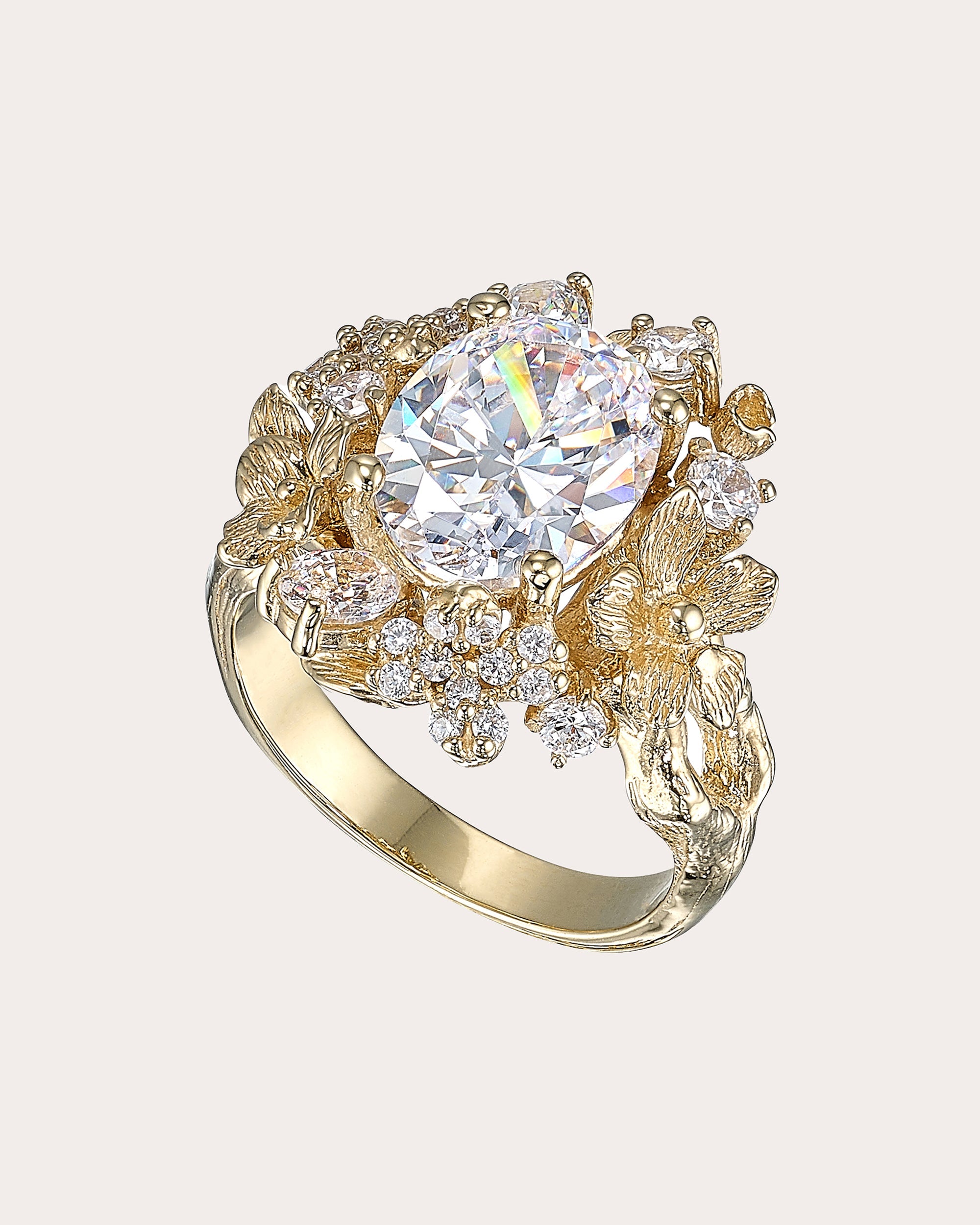 Posy 18K Gold and Rhodium Vermeil Lab-Grown Diamond Ring