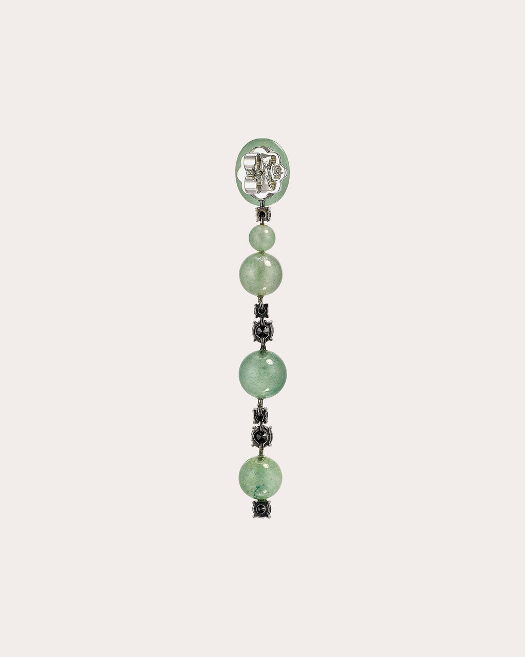 Jade & Black Onyx Matrix Love & Pain Drop Earrings