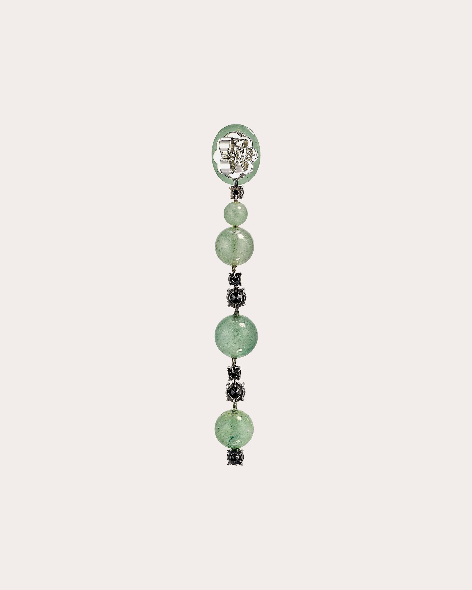 Jade & Black Onyx Matrix Love & Pain Drop Earrings