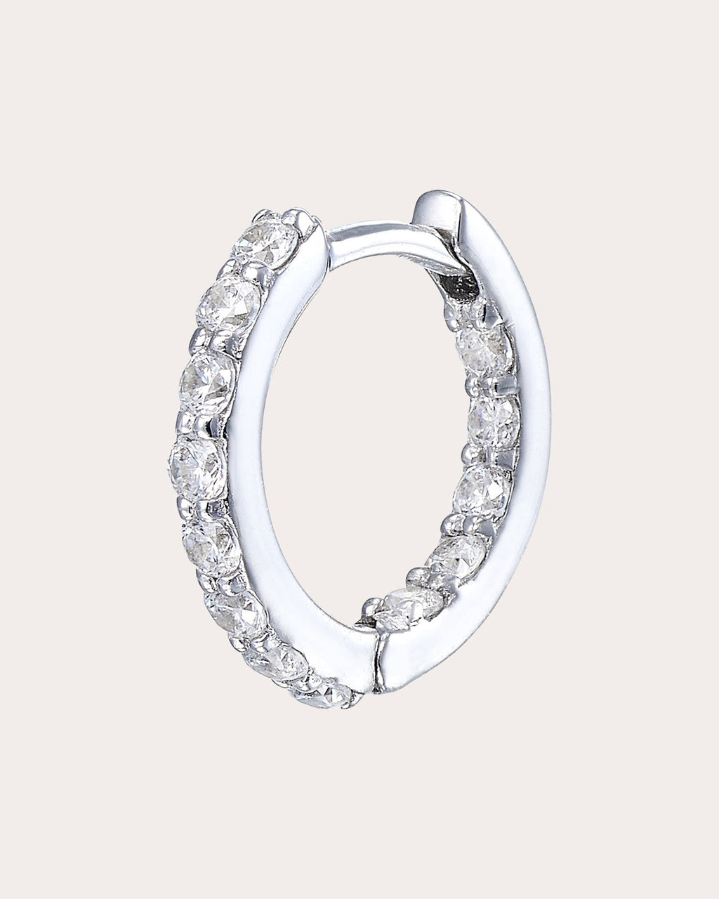 Diamond Large Heart Hoop Earrings