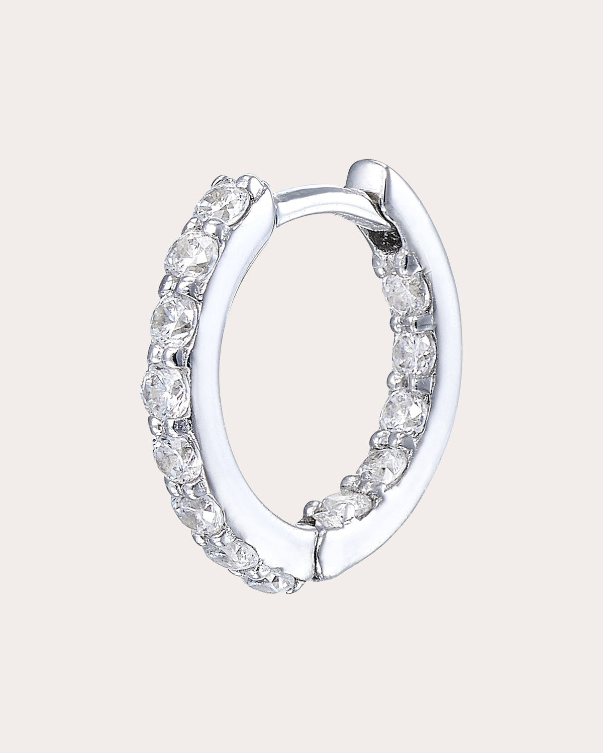 Diamond Large Heart Hoop Earrings