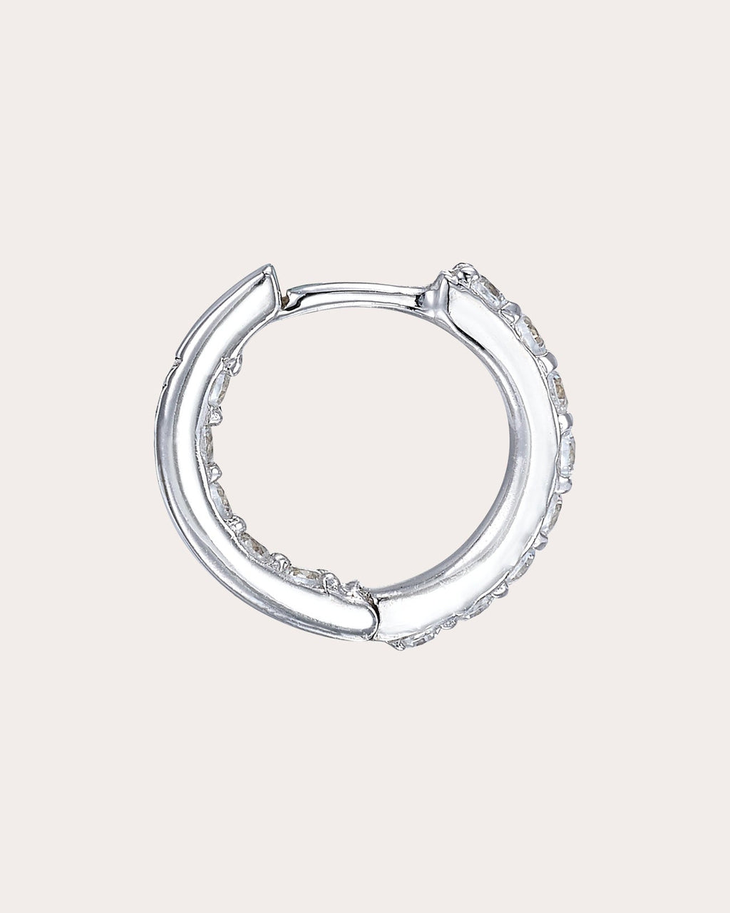 Diamond Large Heart Hoop Earrings