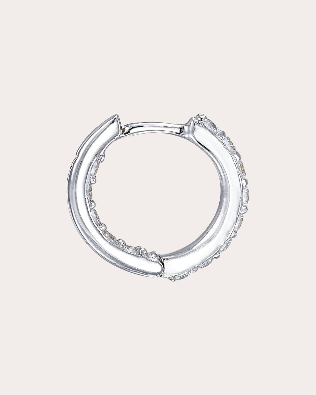 Diamond Large Heart Hoop Earrings