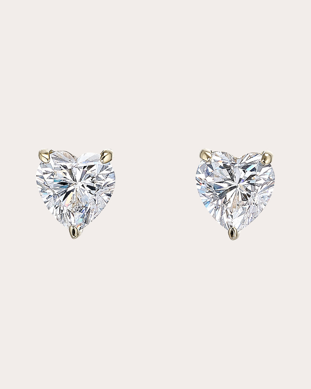 Mini Diamond Heart Stud Earrings