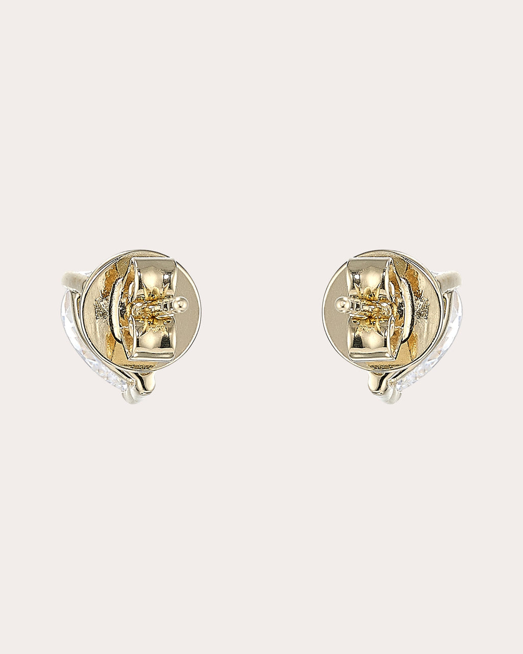 Mini Diamond Heart Stud Earrings