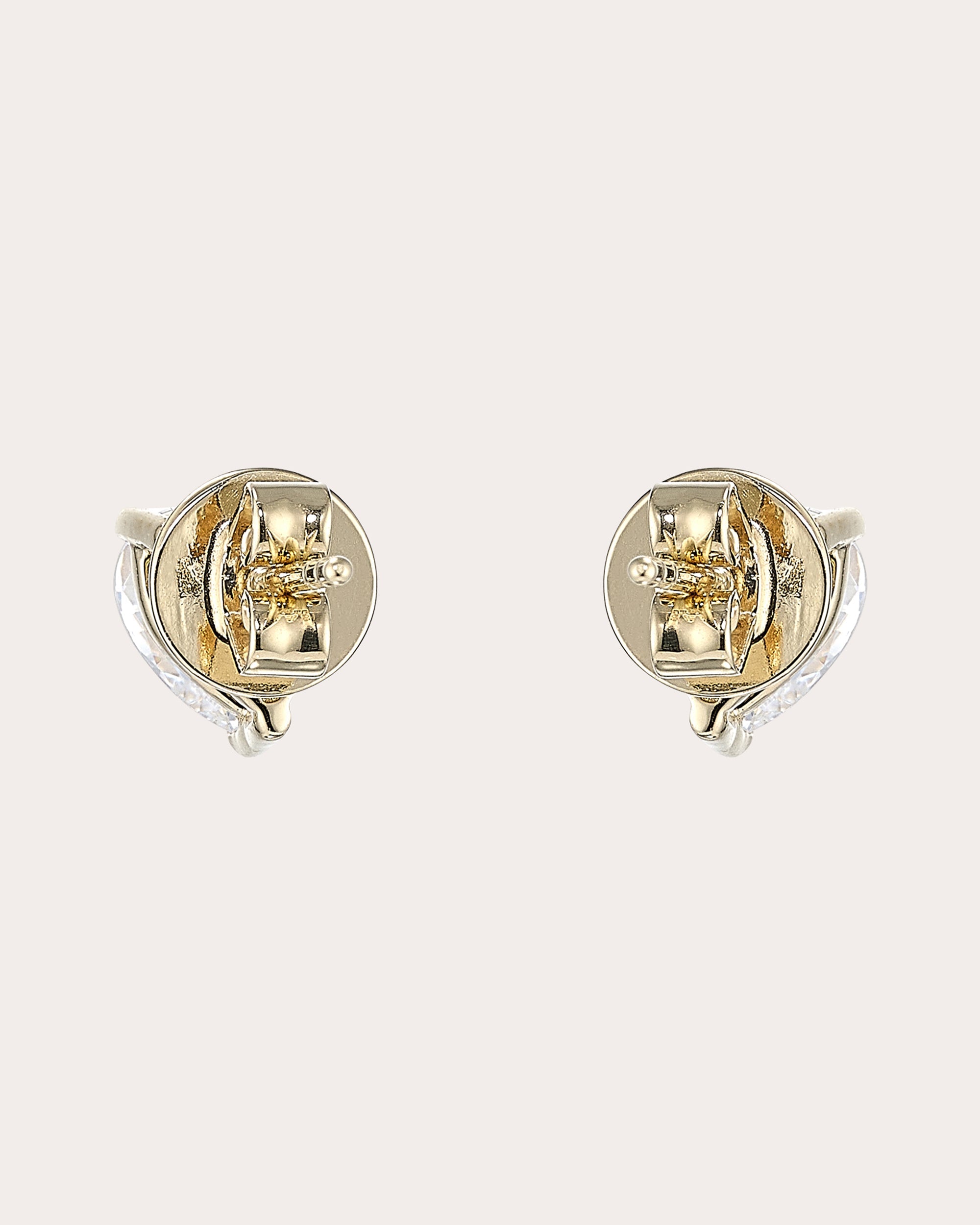 Mini Diamond Heart Stud Earrings
