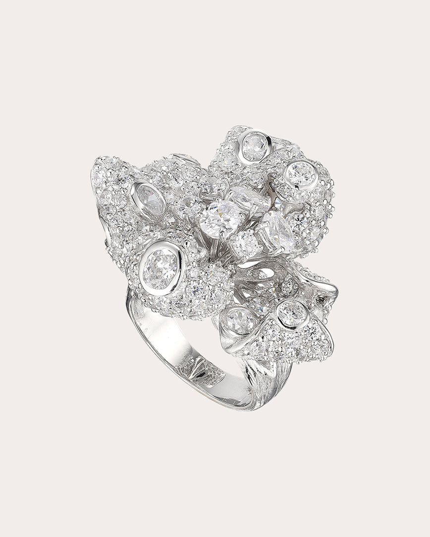Mini Bloomingdale 18K Gold and Rhodium Vermeil Lab-Grown Diamond Ring