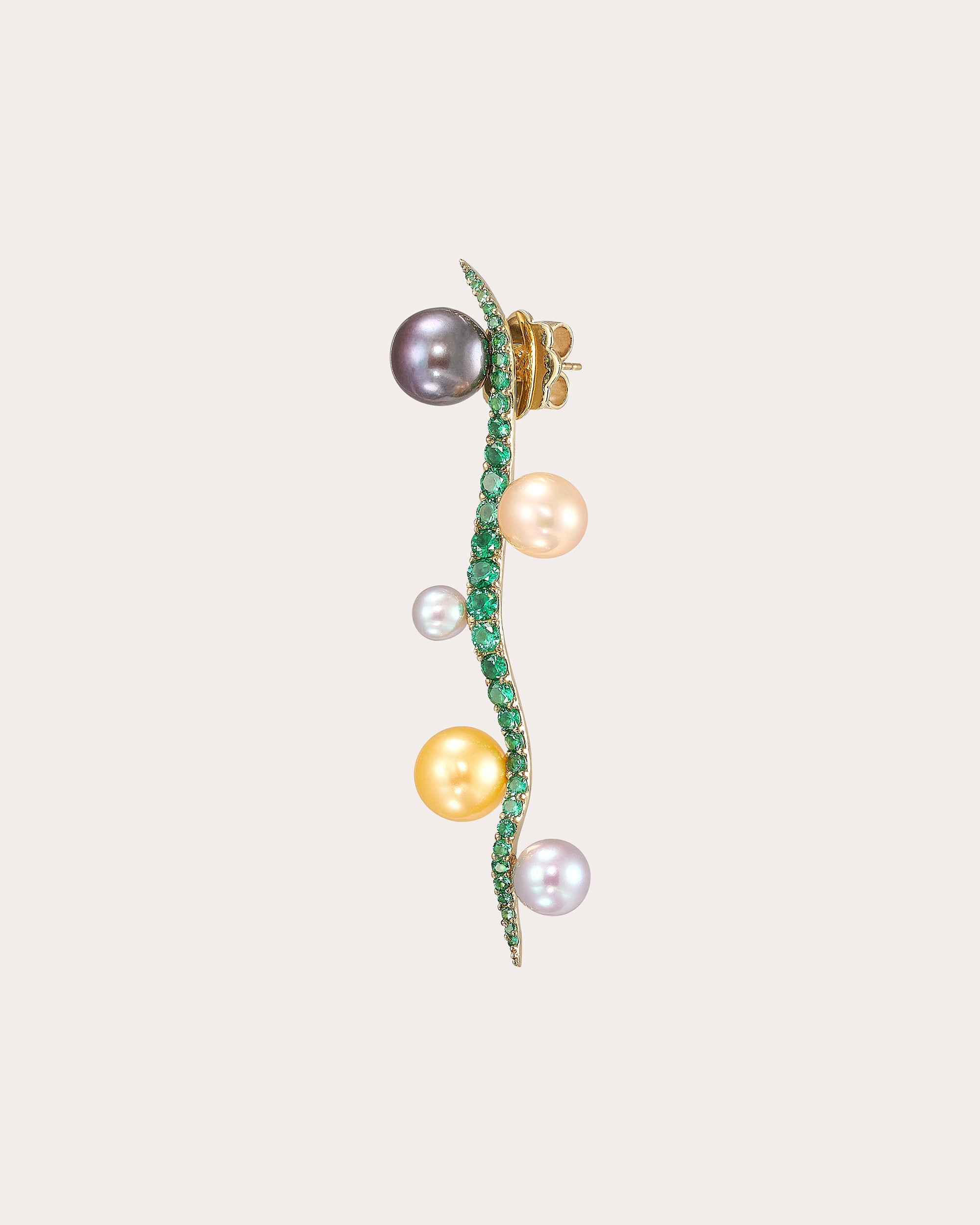 Kamoka Pearl Blades of Grass Drop Earrings